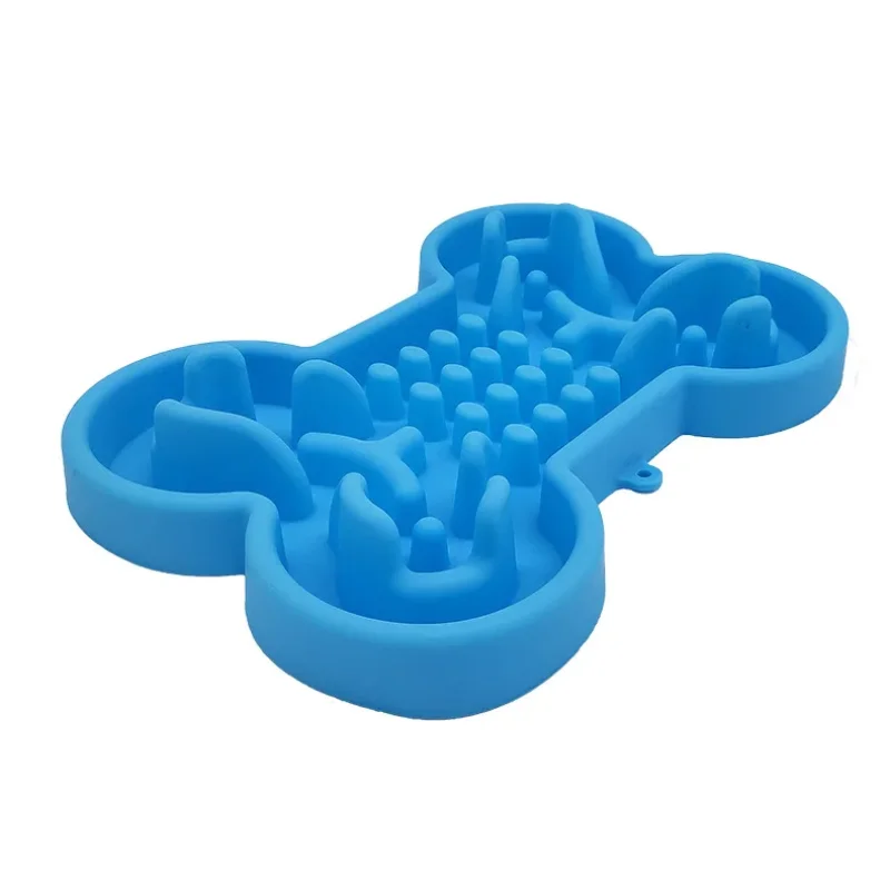 Pet Dog Bowl Healthy Soft rubber Slow Food Feeder Anti-Slip Anti-Gulping Choke travel bowl for Cat dog Food feeding slow feeder