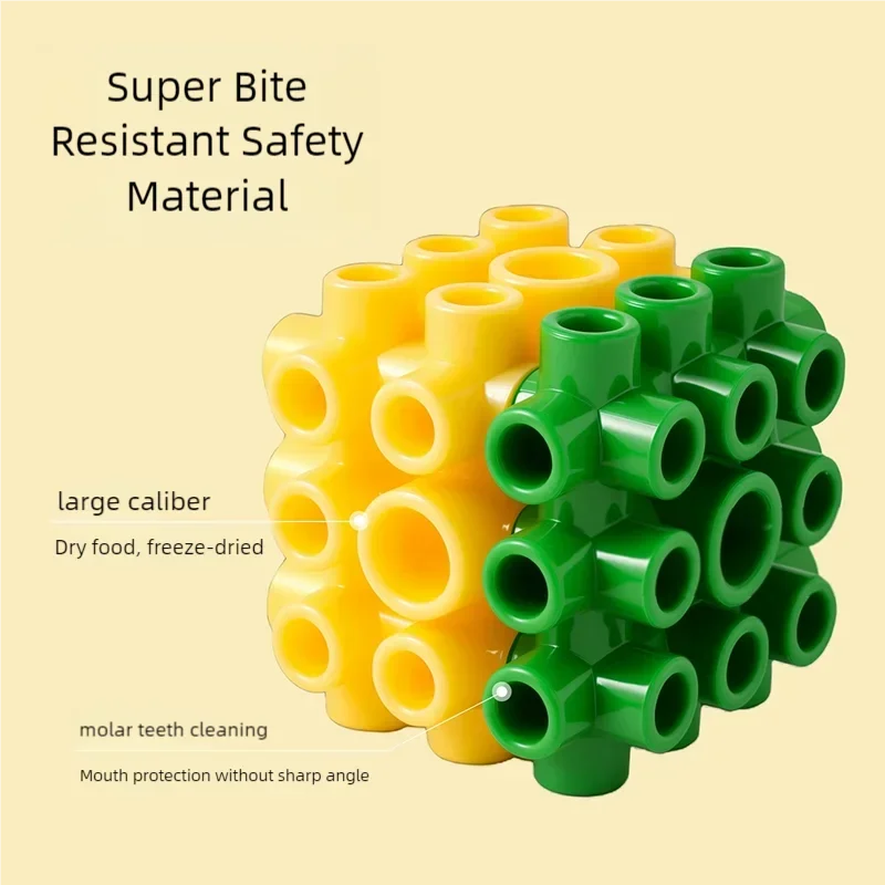 Interactive Dog Puzzle Toy Food Dispensing Toy Teeth Cleaning Durable Bite Resistant Chew Toy For Puppy Small Medium Large Dogs